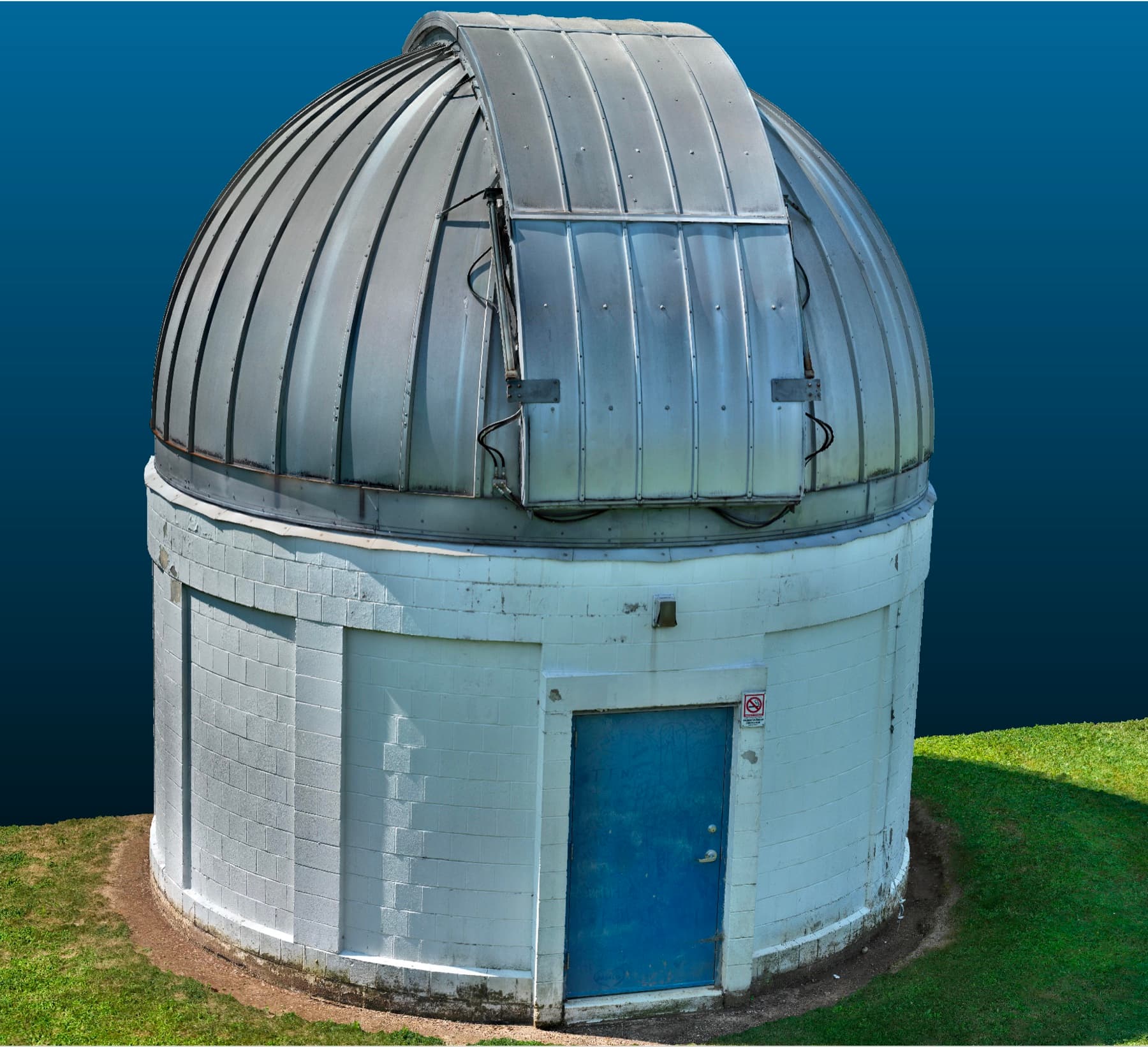 Detailed photogrammetric image of an observatory structure